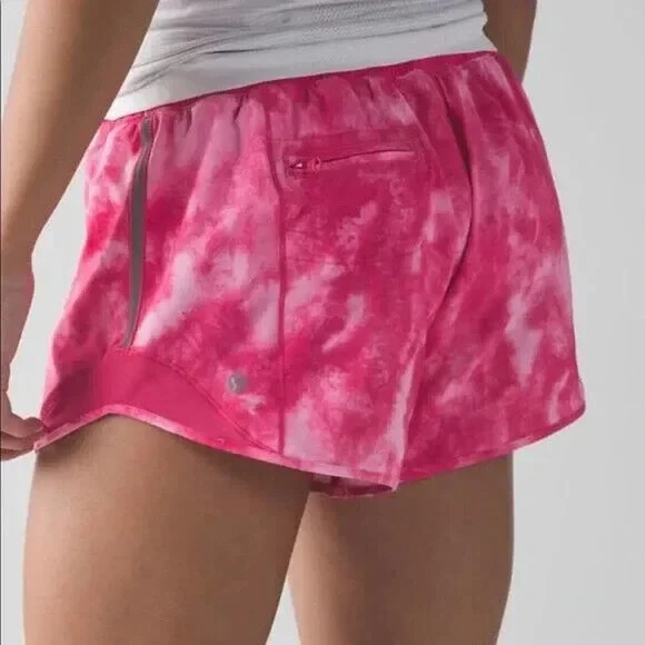 Lululemon Hotty Hot Shorts Tidal Trip Boom Juice Pink Tie Dye Size 6 H14857 - Picture 5 of 10